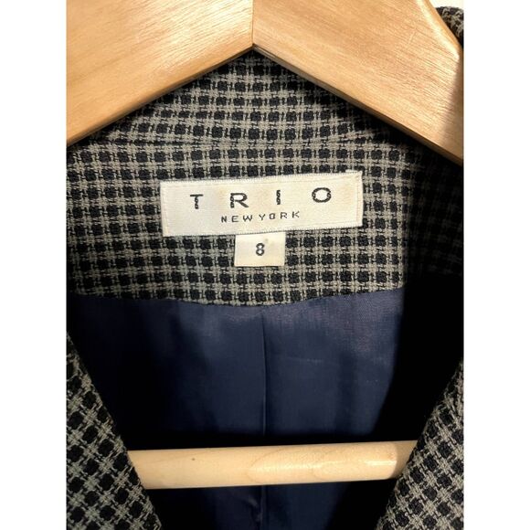 Vintage Trio New York Green and Black Wool Blend Pant Suit Set Size 8 - Picture 4 of 8